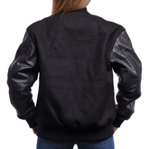 Women Black Varsity Jacket-2